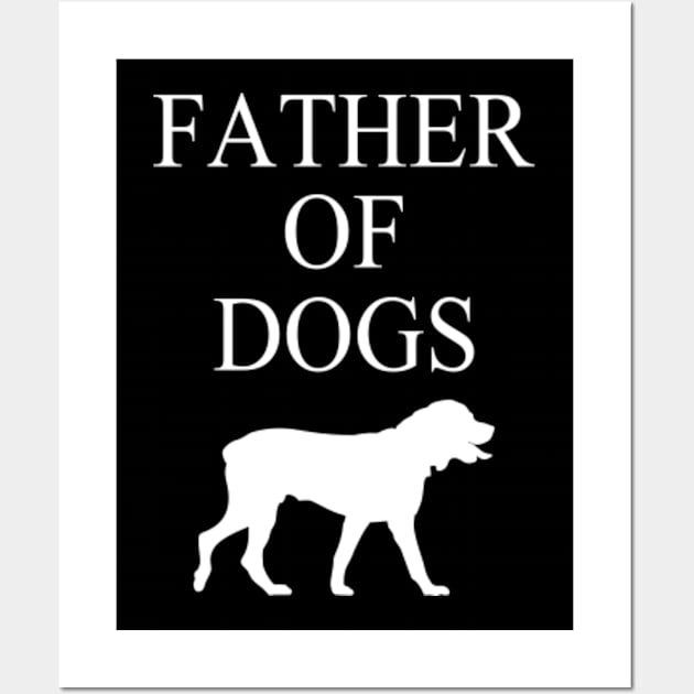 Mens Father of dog Fur Dad Funny Wall Art by skitfern